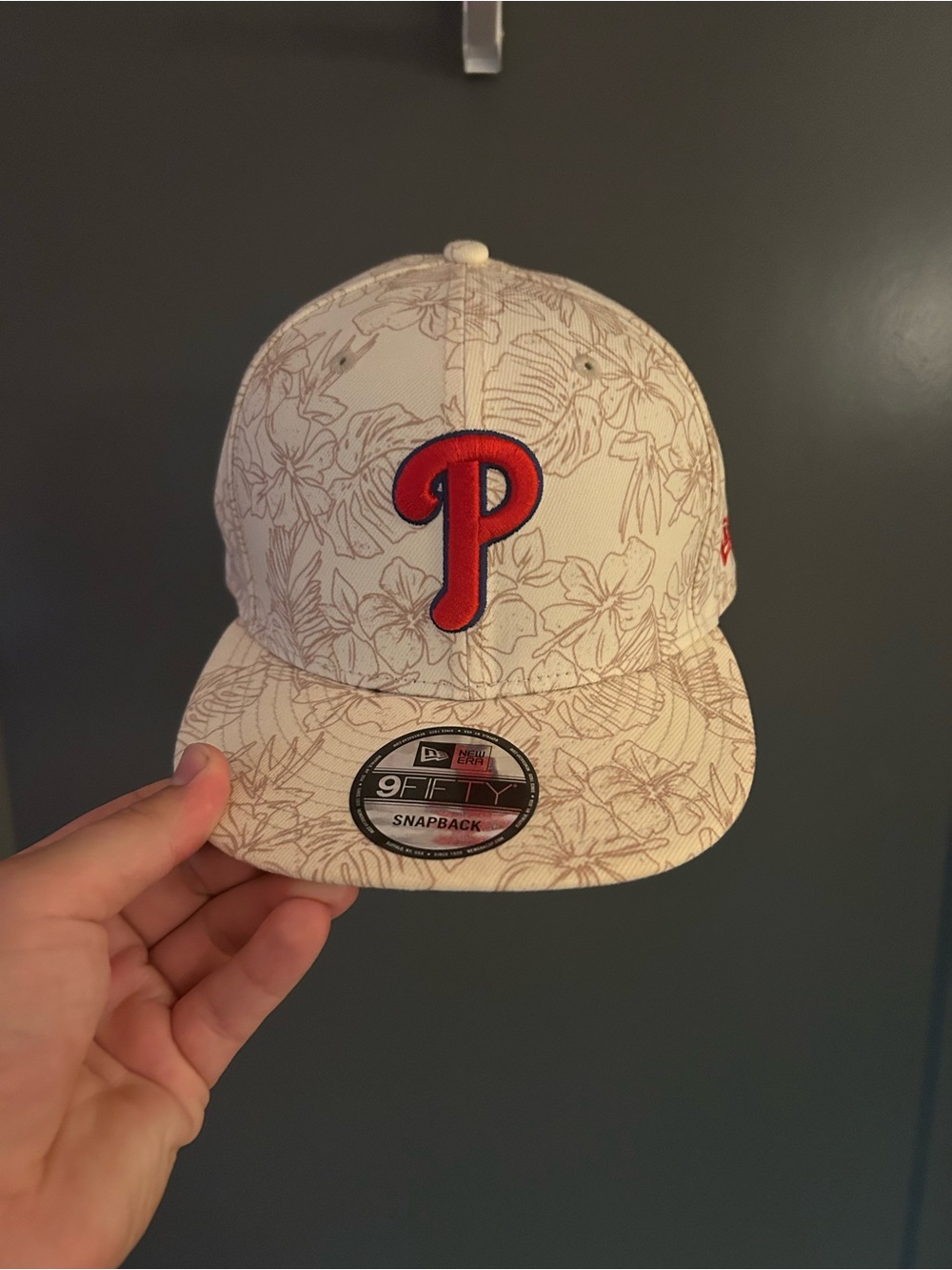 New Era Cream Floral Phillies Snapback hat
